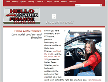 Tablet Screenshot of helloautofinance.com
